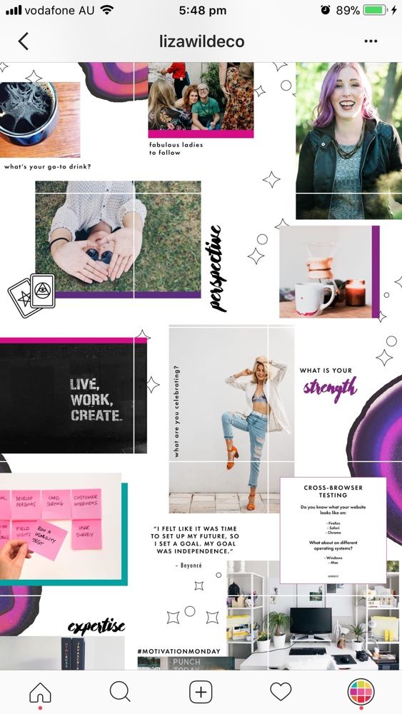 How to make instagram theme pages